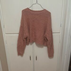 Pink cropped Arizona sweatshirt